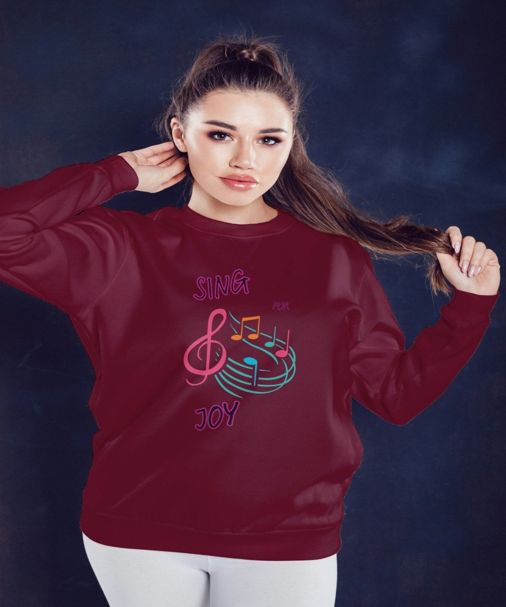 Sing for Joy Classic unisex crew neck sweatshirt - BoundlessLoveStore - Maroon - S - Christian Sweatshirt - Clothing