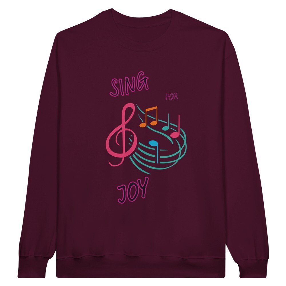 Sing for Joy Classic unisex crew neck sweatshirt - BoundlessLoveStore - Purple - S - Christian Sweatshirt - Clothing