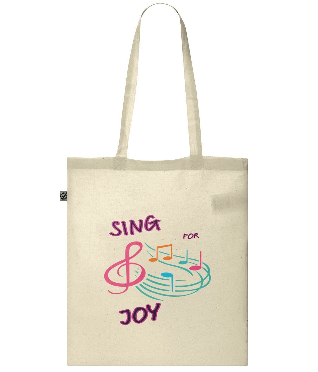 Sing For Joy tote bag - BoundlessLoveStore - Natural - Birthday Gifts - Bridal party gift