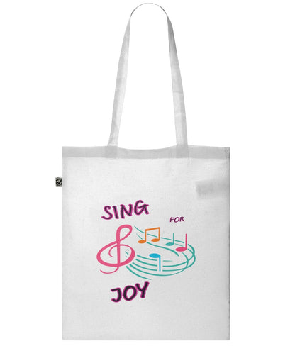 Sing For Joy tote bag - BoundlessLoveStore - White - Birthday Gifts - Bridal party gift