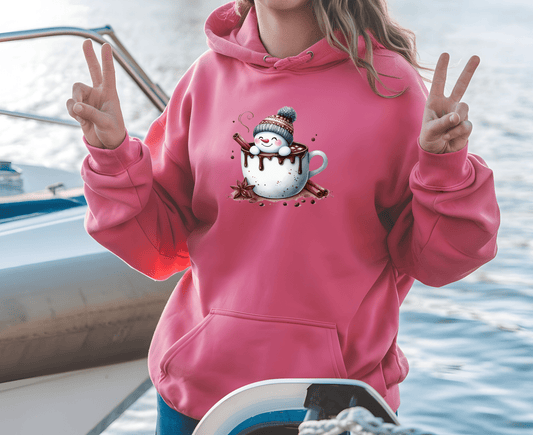 Snowman Christmas Winter Unisex Hoodie - BoundlessLoveStore - Arctic White - X - Small - Christian Hoodies - Christmas Gift