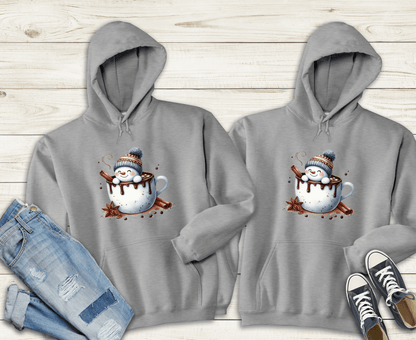 Snowman Christmas Winter Unisex Hoodie - BoundlessLoveStore - Arctic White - X - Small - Christian Hoodies - Christmas Gift