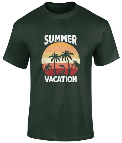 Summer vacation T-Shirt, , Graphic Unisex Tee - BoundlessLoveStore - Forest - Small - artisan print - beach vibes