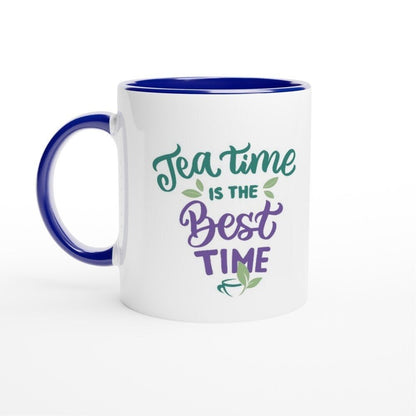 Tea Time Is The Best Time Mug - BoundlessLoveStore - Blue - Affirmations Gift - Daily Reminder Mug