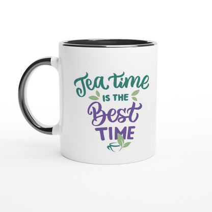 Tea Time Is The Best Time Mug - BoundlessLoveStore - Black - Affirmations Gift - Daily Reminder Mug