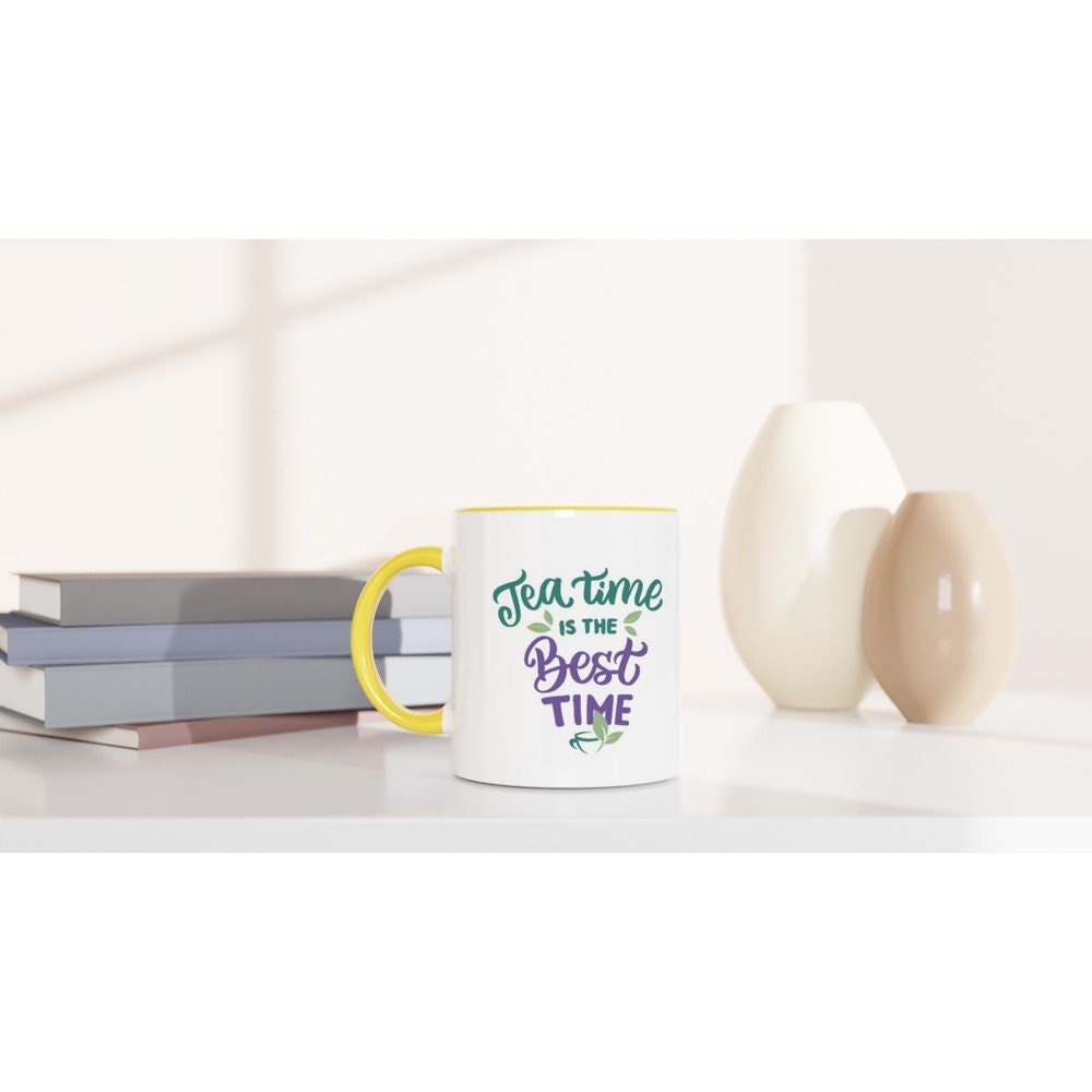 Tea Time Is The Best Time Mug - BoundlessLoveStore - Red - Affirmations Gift - Daily Reminder Mug