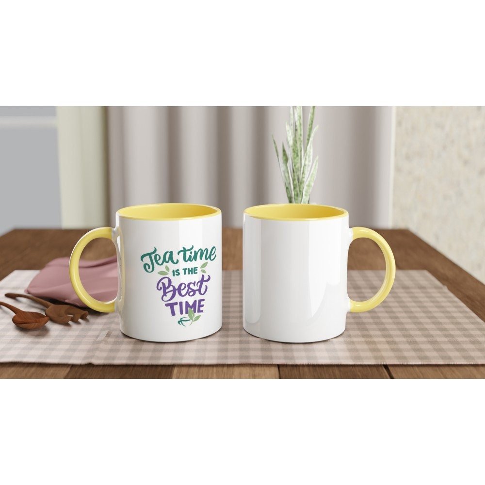 Tea Time Is The Best Time Mug - BoundlessLoveStore - Red - Affirmations Gift - Daily Reminder Mug