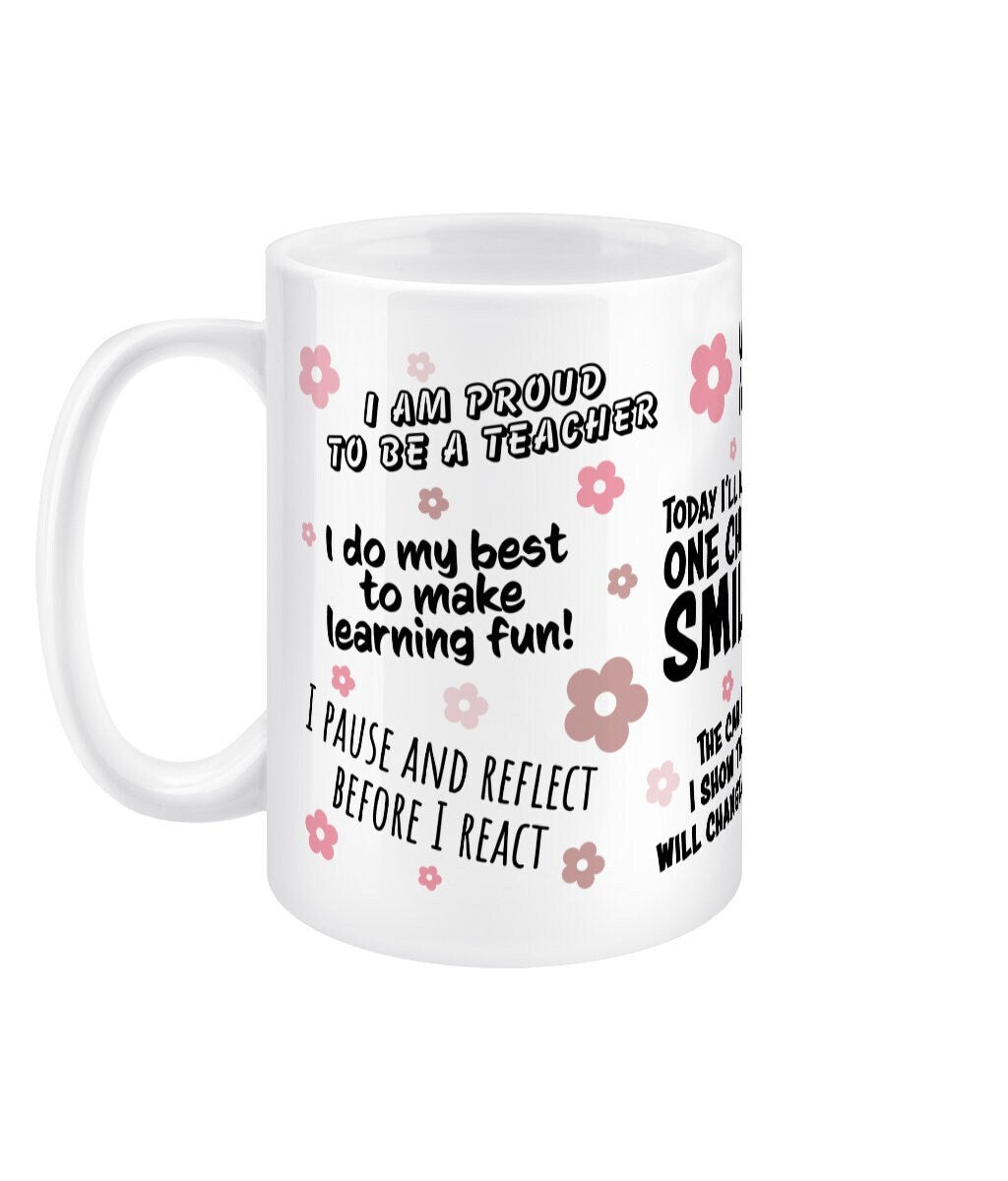 Teacher Daily Reminder Mug Jumbo Affirmation Mug - BoundlessLoveStore - - Affirmation Mugs - Affirmations Gift