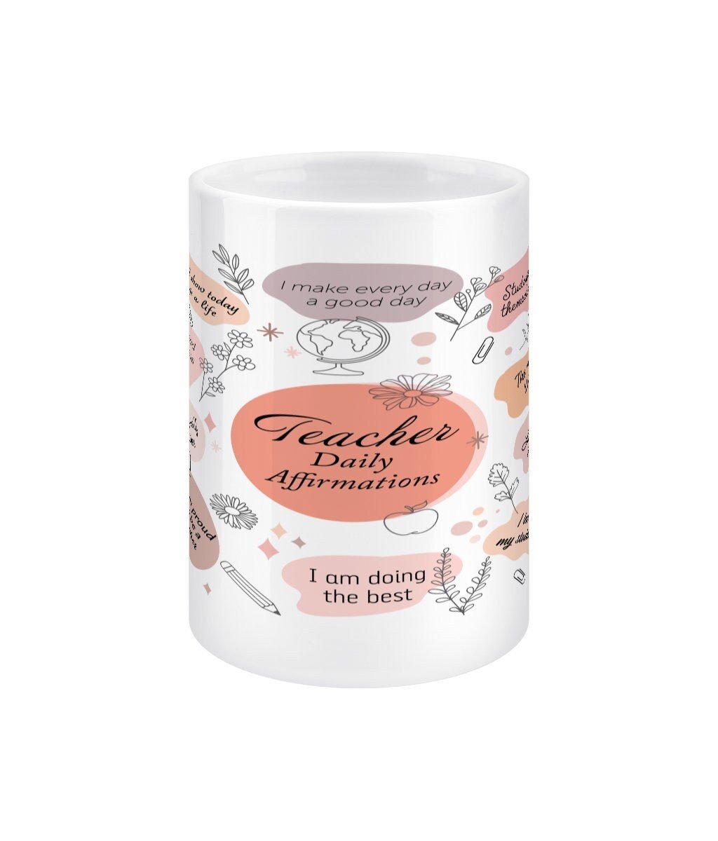 Teacher Daily Reminders Jumbo Affirmation Mug - BoundlessLoveStore - - Affirmation Mugs - Affirmations Gift