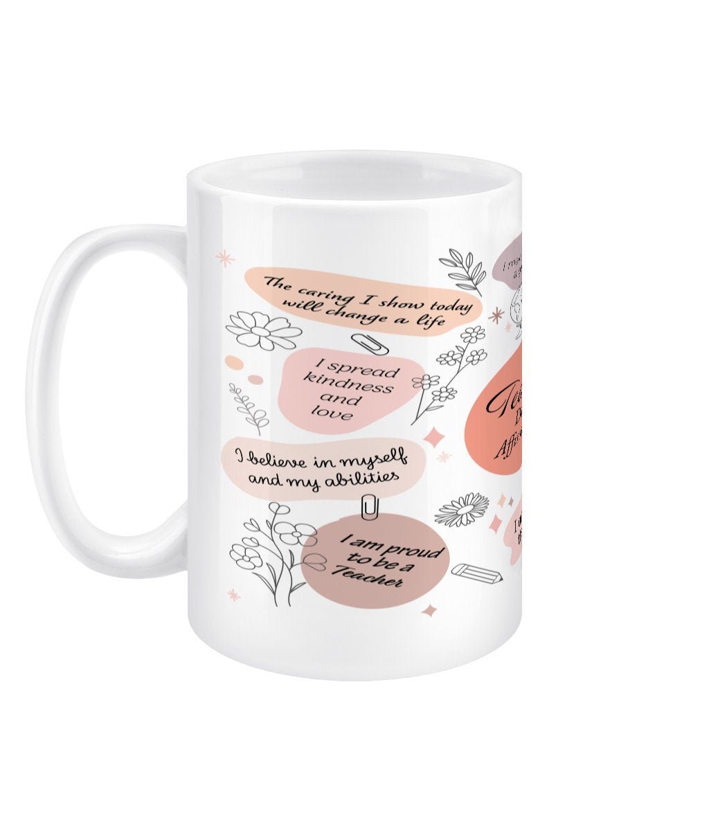 Teacher Daily Reminders Jumbo Affirmation Mug - BoundlessLoveStore - - Affirmation Mugs - Affirmations Gift