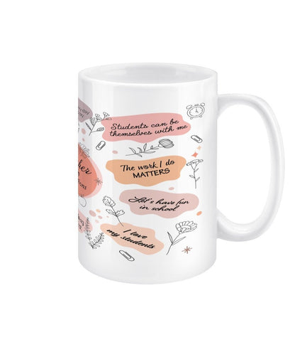 Teacher Daily Reminders Jumbo Affirmation Mug - BoundlessLoveStore - - Affirmation Mugs - Affirmations Gift