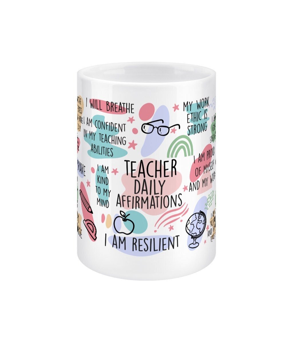 Teacher Daily Reminders Jumbo Affirmation Mug - BoundlessLoveStore - - Affirmation Mugs - Affirmations Gift