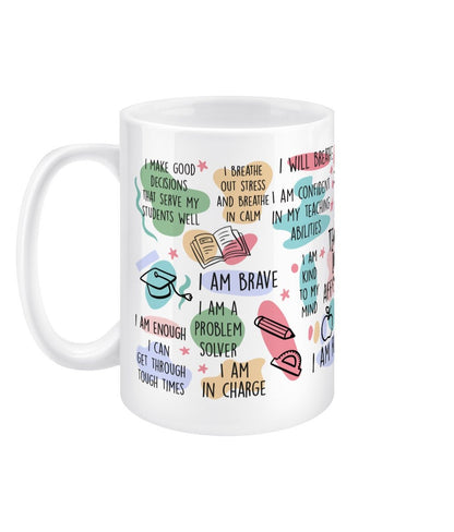 Teacher Daily Reminders Jumbo Affirmation Mug - BoundlessLoveStore - - Affirmation Mugs - Affirmations Gift