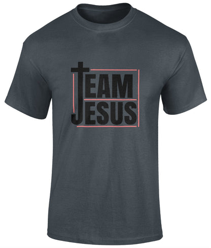 The Cross Team Jesus Unisex Christian T- Shirt, Faith T-Shirts - BoundlessLoveStore - Charcoal - Small