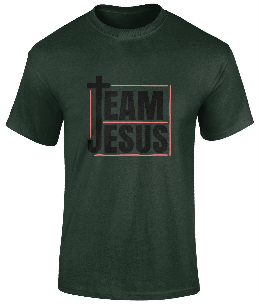 The Cross Team Jesus Unisex Christian T- Shirt, Faith T-Shirts - BoundlessLoveStore - Forest - Small - christian t shirts -