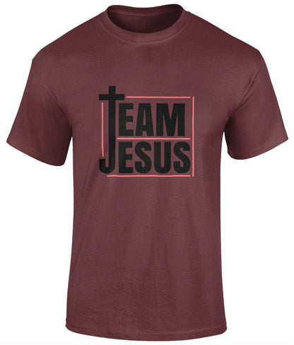 The Cross Team Jesus Unisex Christian T- Shirt, Faith T-Shirts - BoundlessLoveStore - Maroon - Small - christian t shirts -