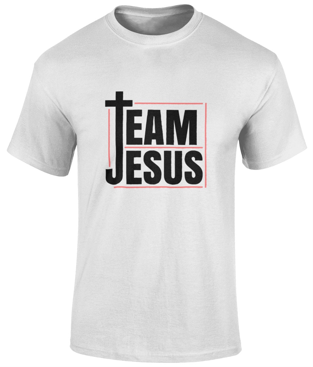 The Cross Team Jesus Unisex Christian T- Shirt, Faith T-Shirts - BoundlessLoveStore - white - Small -