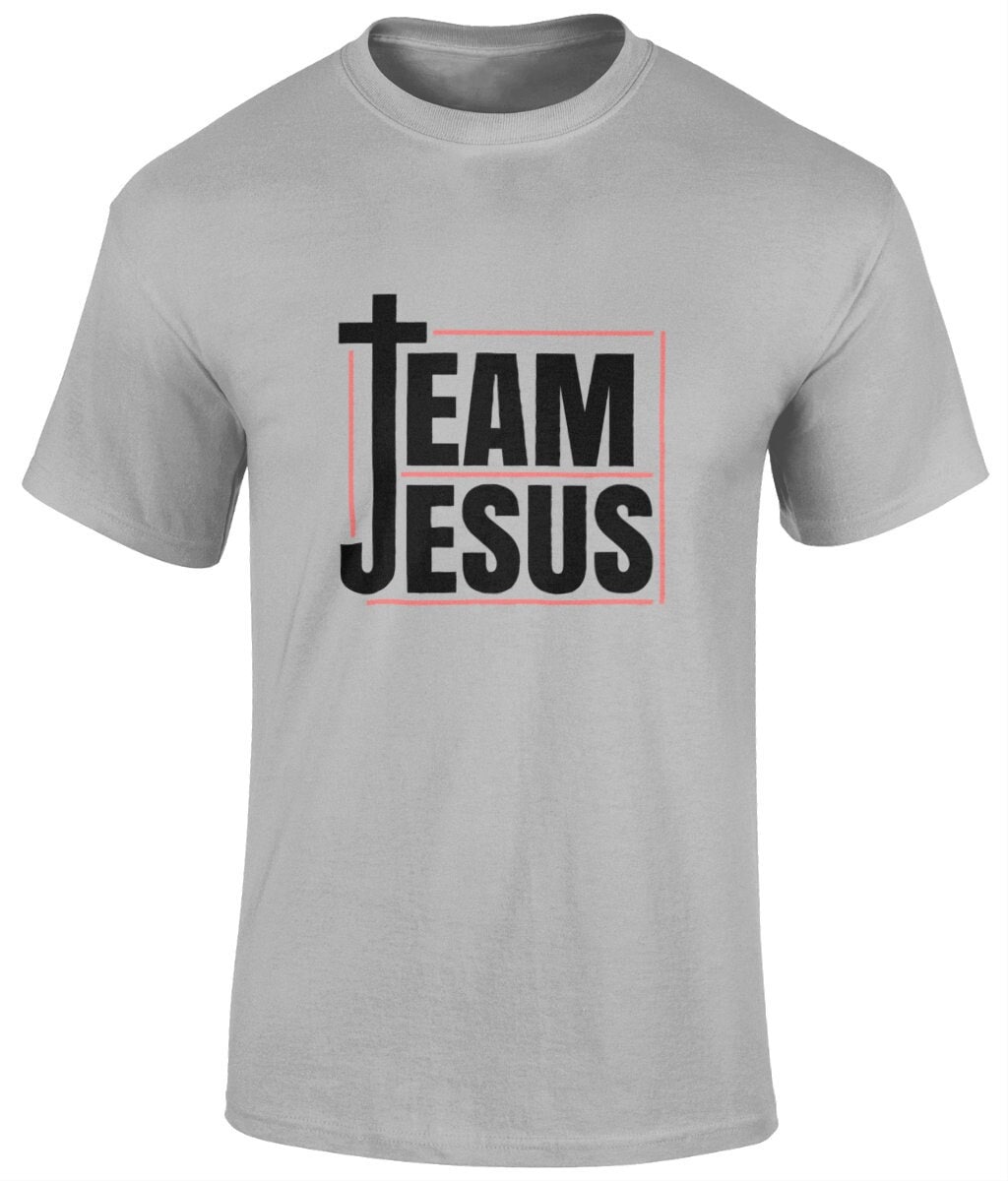 The Cross Team Jesus Unisex Christian T- Shirt, Faith T-Shirts - BoundlessLoveStore - Sports Grey - Small shirts -