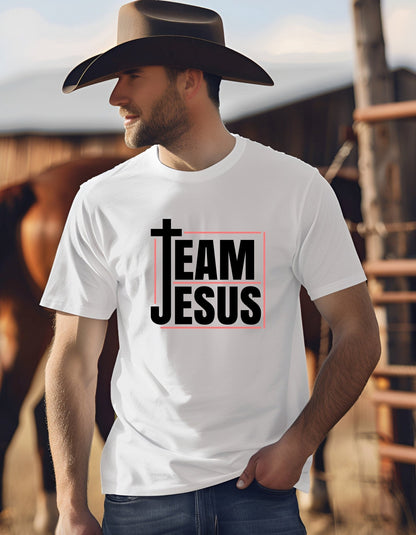 The Cross Team Jesus Unisex Christian T- Shirt, Faith T-Shirts - BoundlessLoveStore - White - Small - christian t shirts -