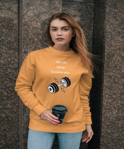 Ultimate Fitness Gym Unisex Sweatshirt - BoundlessLoveStore - X-Small - Caramel Latte - Clothing - College Sweatshirt