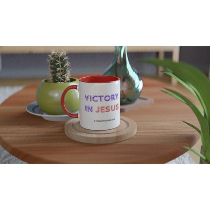 Victory in Jesus Mug - BoundlessLoveStore - Pink - birthday gift friend - Christian mug gift