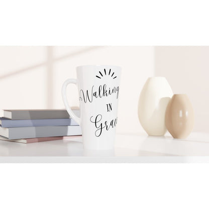 Walking in grace jumbo latte mug - BoundlessLoveStore - - birthday gift friend - Christian mug gift