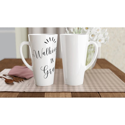 Walking in grace jumbo latte mug - BoundlessLoveStore - - birthday gift friend - Christian mug gift