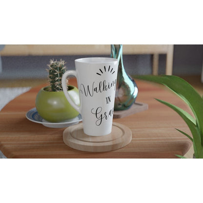 Walking in grace jumbo latte mug - BoundlessLoveStore - - birthday gift friend - Christian mug gift