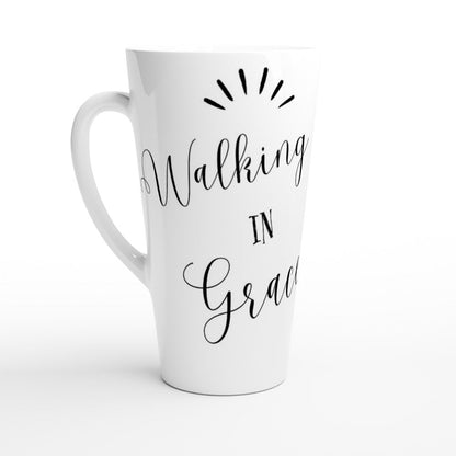 Walking in grace jumbo latte mug - BoundlessLoveStore - - birthday gift friend - Christian mug gift