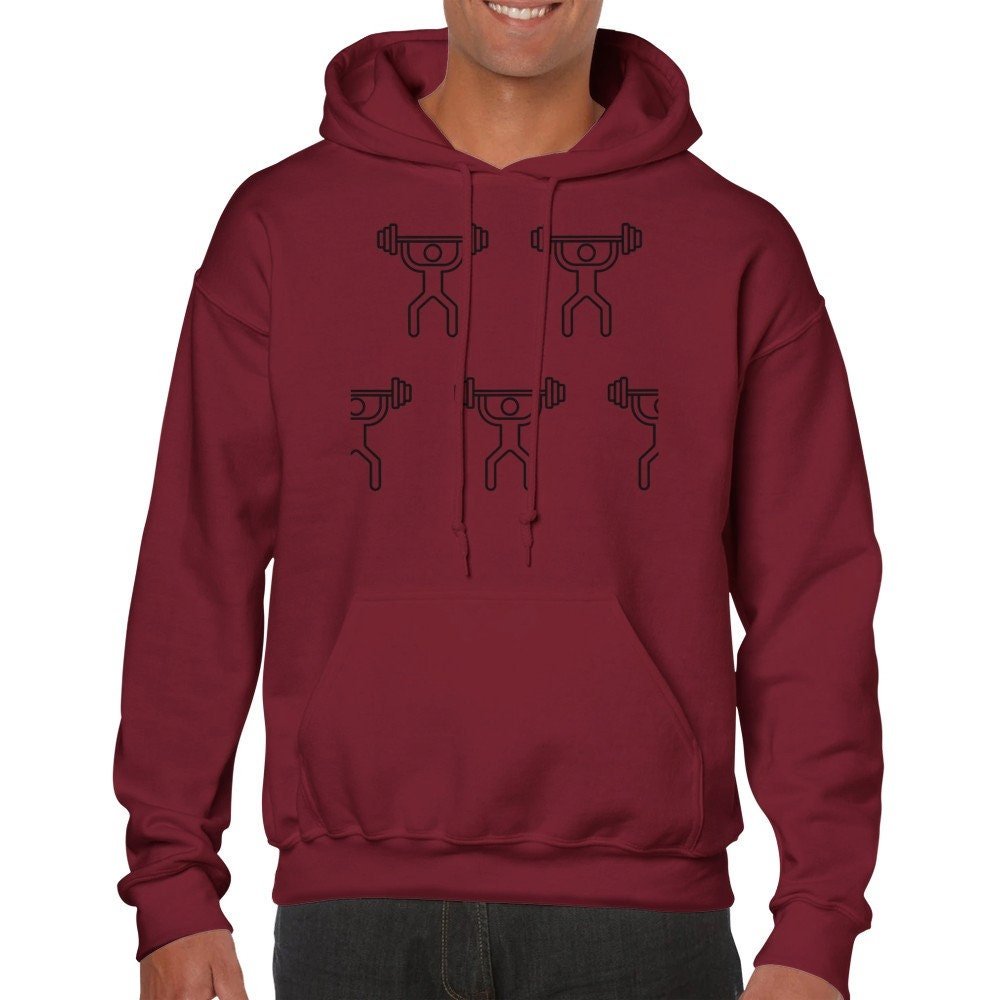 Weight Lifting Gym Unisex Hoodie - BoundlessLoveStore - Garnet - M - Clothing - College Hoodies