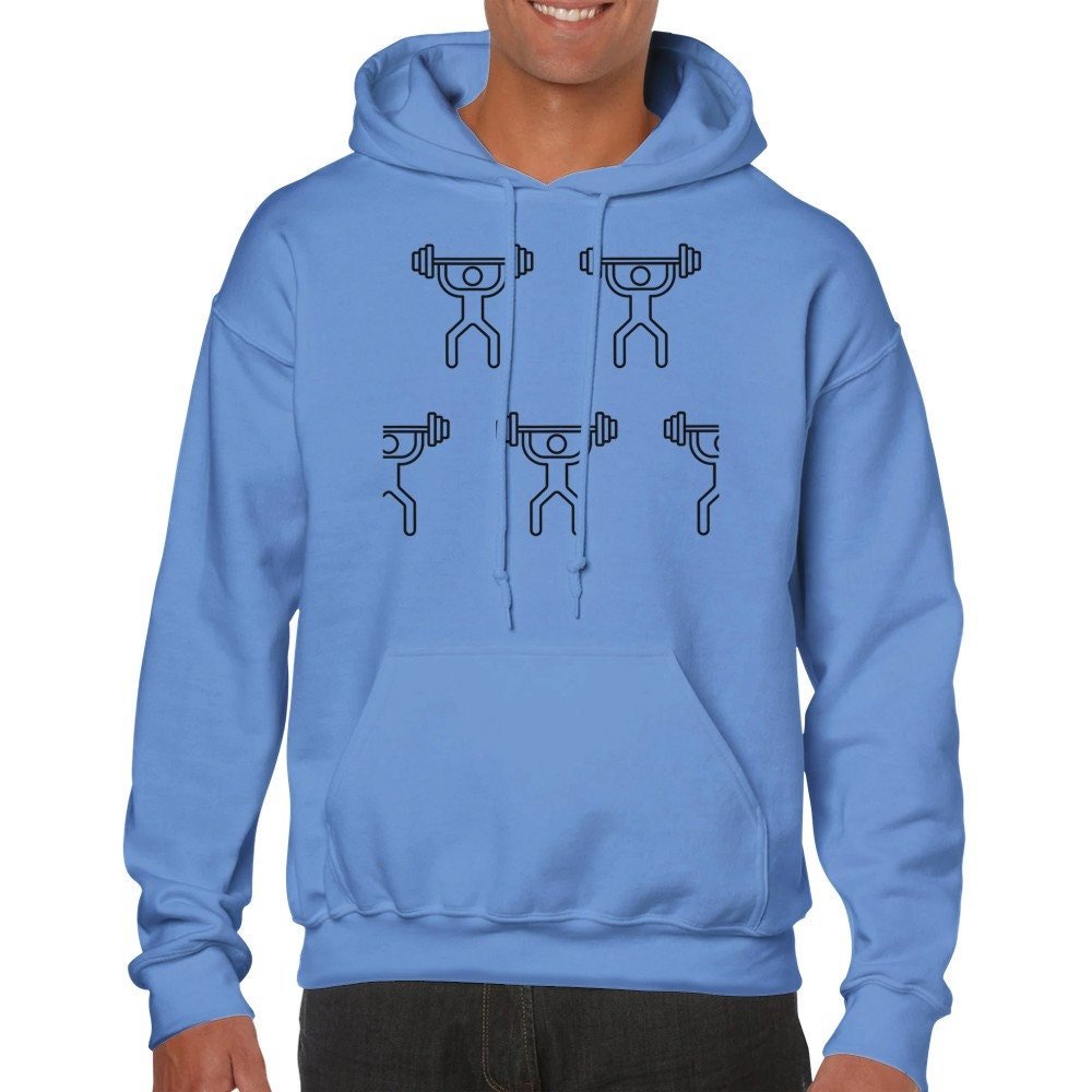 Weight Lifting Gym Unisex Hoodie - BoundlessLoveStore - Carolina Blue - M - Clothing - College Hoodies